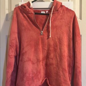 Gap Red Tie-Dye Half-Zip Hoodie